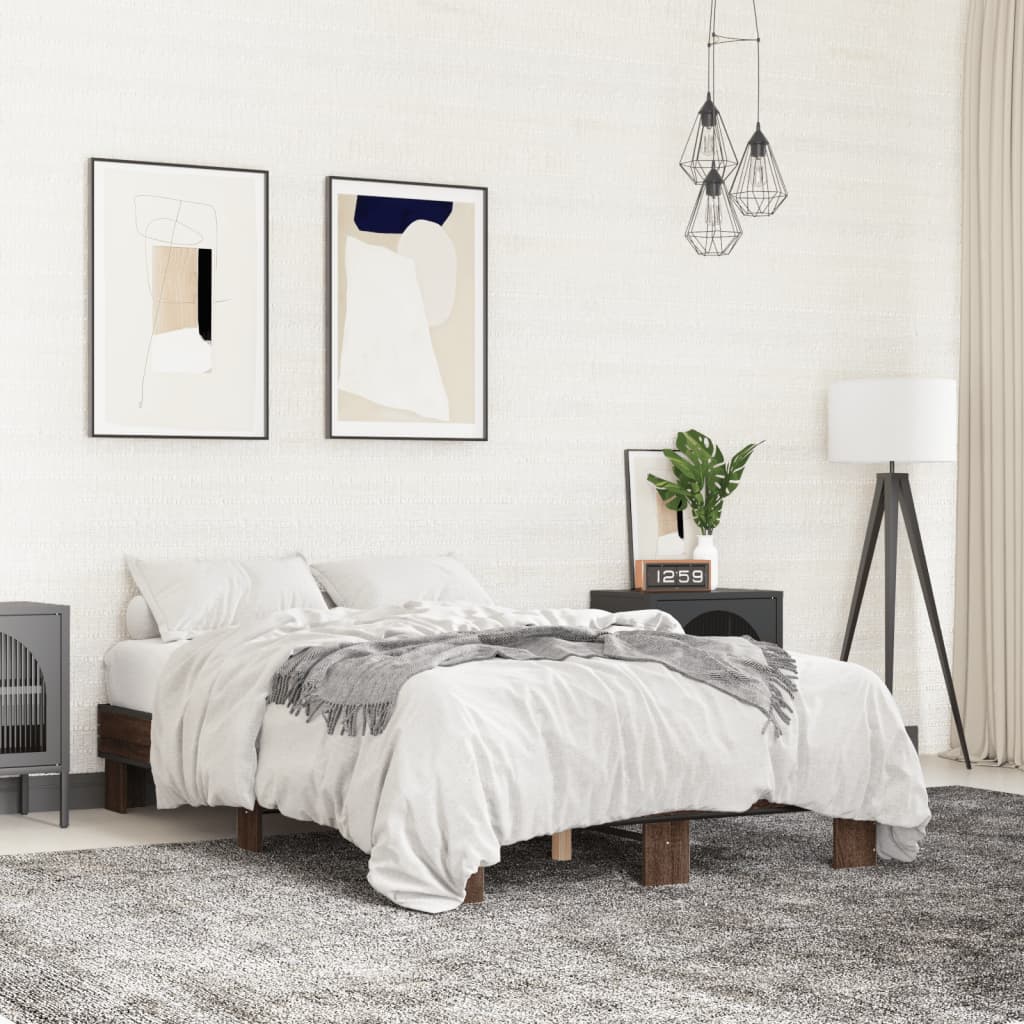 Giroletto Rovere Marrone 135x190cm in Legno Multistrato Metallo | homemem39