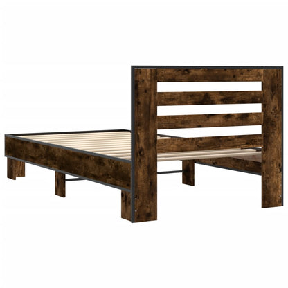 Giroletto Rovere Fumo 90x190 cm in Legno Multistrato e Metallo | homemem39