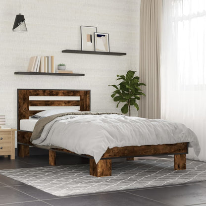Giroletto Rovere Fumo 90x190 cm in Legno Multistrato e Metallo | homemem39