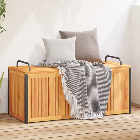 Outdoor Cushion Box 110x45x42/53 cm Acacia Wood/Steel