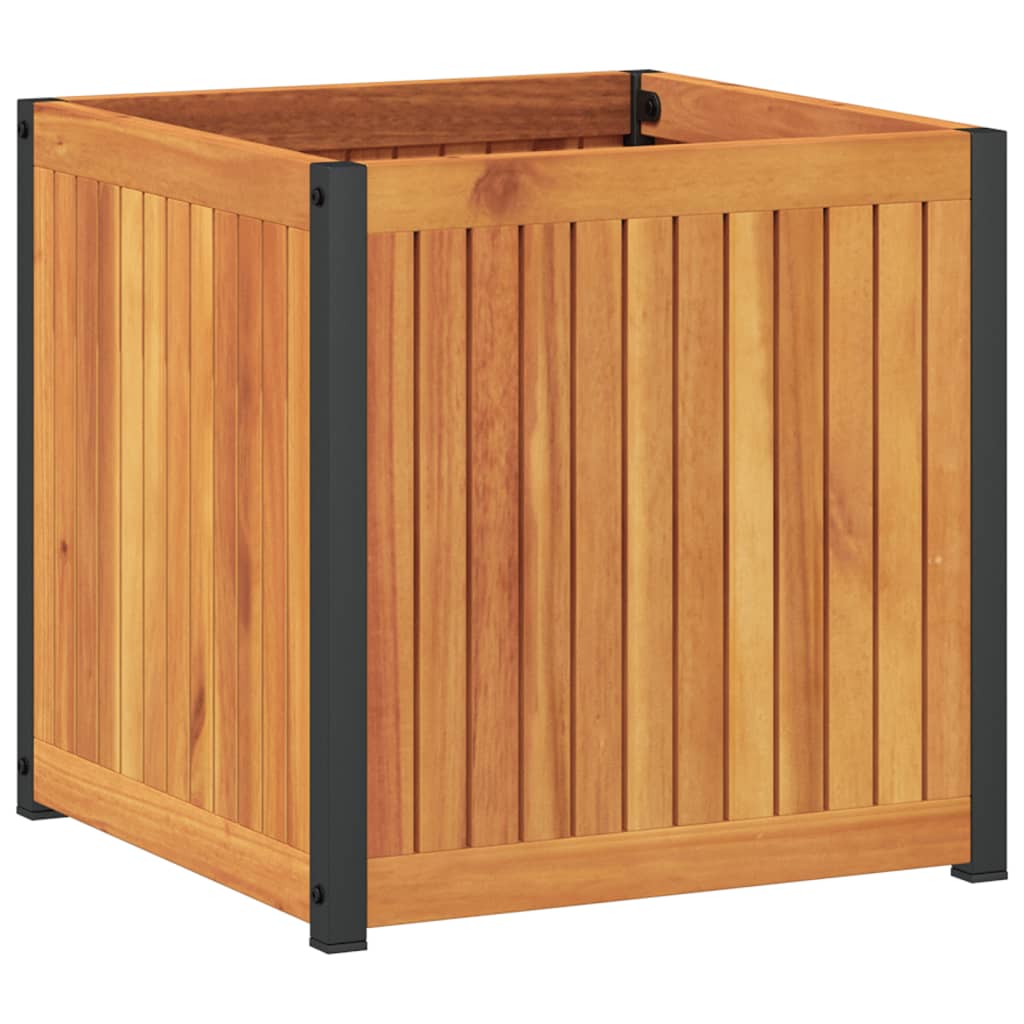 Fioriera da Giardino 45x45x44 cm in Legno Massello di Acacia - homemem39