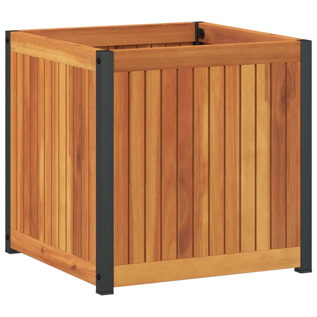 Fioriera da Giardino 45x45x44 cm in Legno Massello di Acacia - homemem39