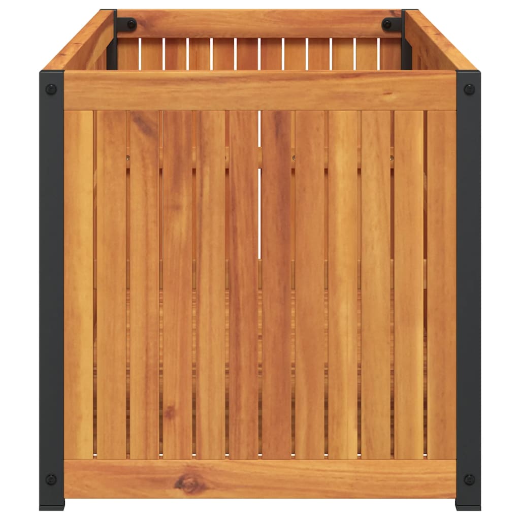 Fioriera da Giardino 110x45x44 cm in Legno Acacia e Acciaio