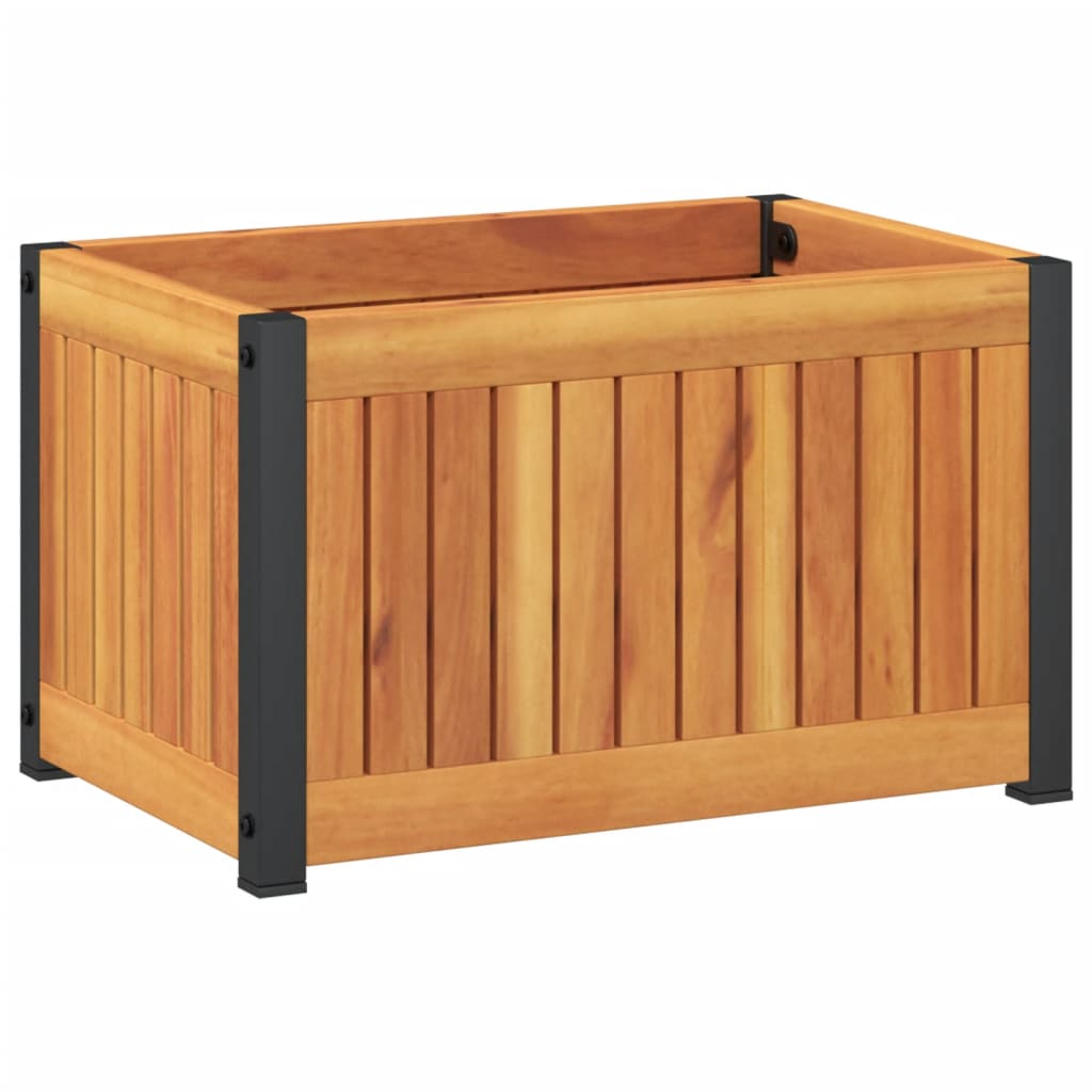 Garden Planter 45x30x27.5 cm in Solid Acacia Wood