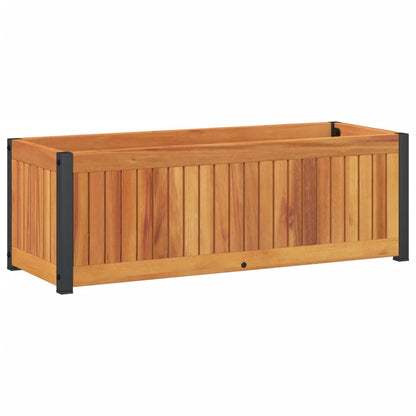 Fioriera da Giardino 80x30x27,5 cm in Legno Massello di Acacia