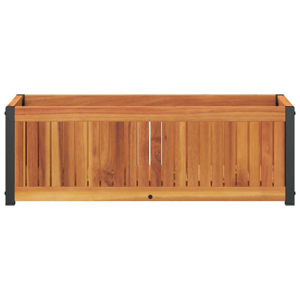 Fioriera da Giardino 80x30x27,5 cm in Legno Massello di Acacia