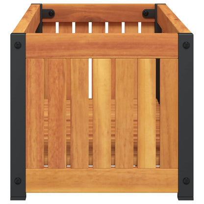 Fioriera da Giardino 80x30x27,5 cm in Legno Massello di Acacia