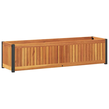 Fioriera da Giardino 110x30x27,5 cm in Legno Massello di Acacia - homemem39