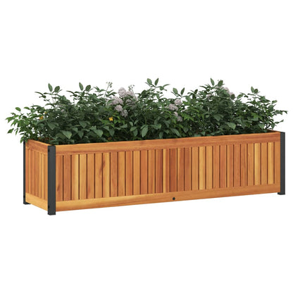 Fioriera da Giardino 110x30x27,5 cm in Legno Massello di Acacia - homemem39
