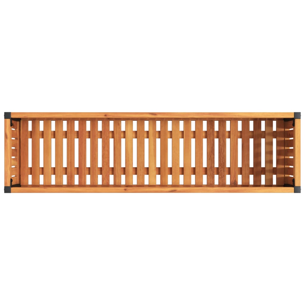 Fioriera da Giardino 110x30x27,5 cm in Legno Massello di Acacia - homemem39