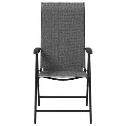 Sedie Pieghevoli da Giardino 8 pz Grigie in Polyrattan - homemem39