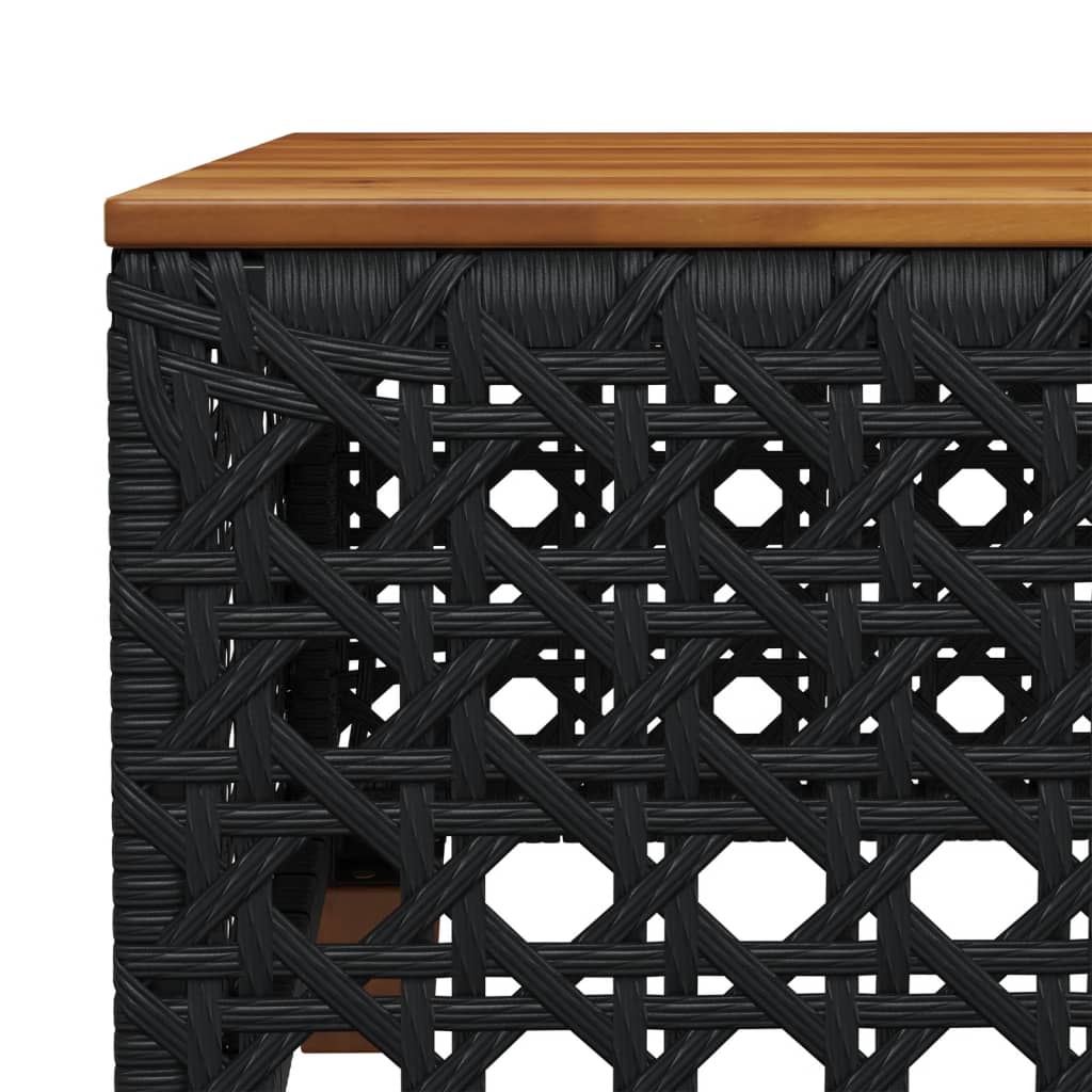 Set Divani da Giardino con Cuscini 7pz Nero Polyrattan | homemem39