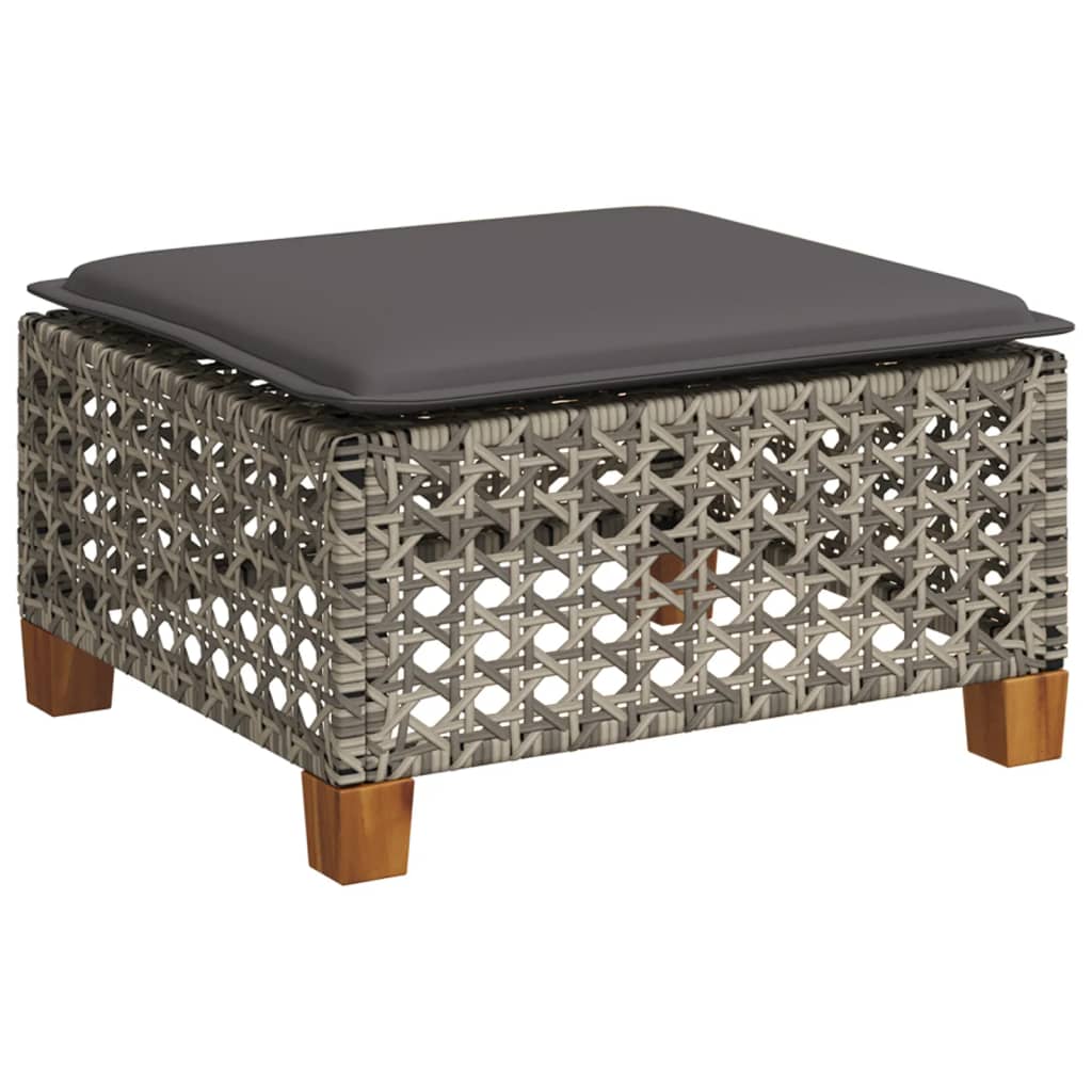 Set Divano da Giardino 8 pz con Cuscini Grigio in Polyrattan | homemem39