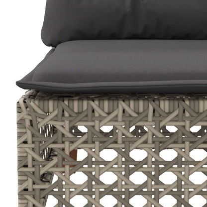 Set Divano da Giardino 8 pz con Cuscini Grigio in Polyrattan | homemem39