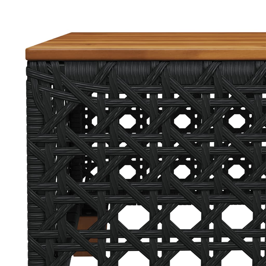 Set Divani da Giardino 9 pz con Cuscini Nero in Polyrattan | homemem39