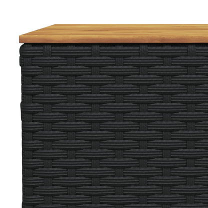 Set Divani da Giardino 9 pz con Cuscini Nero in Polyrattan | homemem39