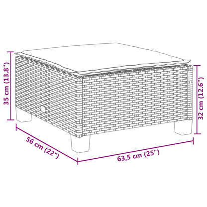Set Divani da Giardino 4 pz con Cuscini in Polyrattan Grigio - homemem39