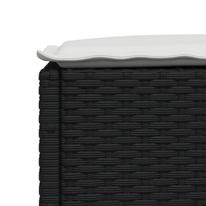 Set Divani da Giardino 5 pz con Cuscini in Polyrattan Nero | homemem39