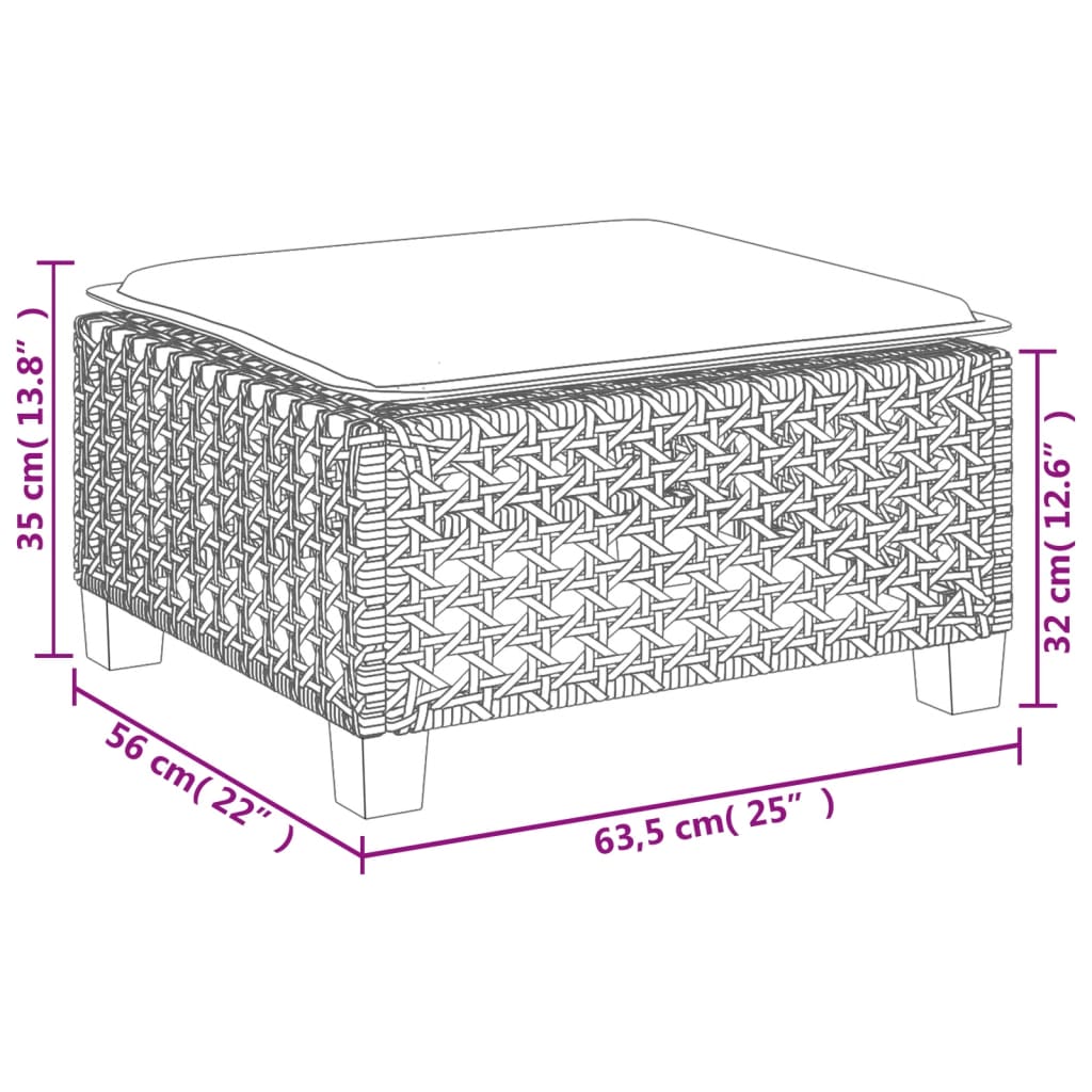 Set Divani da Giardino 5 pz con Cuscini in Polyrattan Nero | homemem39
