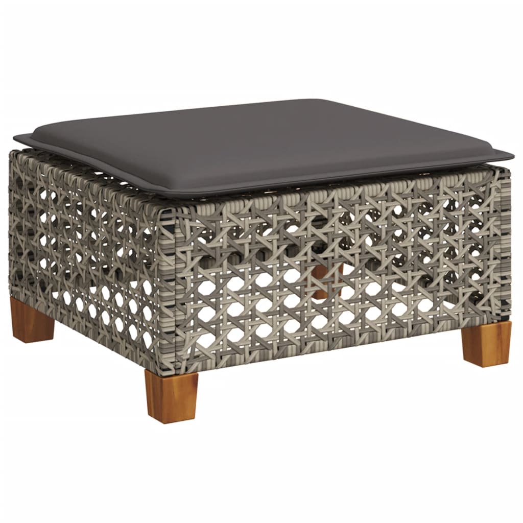 Set Divano da Giardino 5 pz con Cuscini Grigio in Polyrattan | homemem39