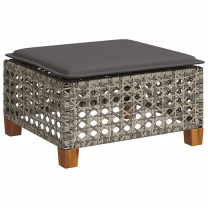 Set Divano da Giardino 5 pz con Cuscini Grigio in Polyrattan | homemem39