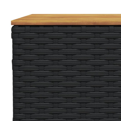 Set Divano da Giardino 6 pz con Cuscini Nero in Polyrattan | homemem39