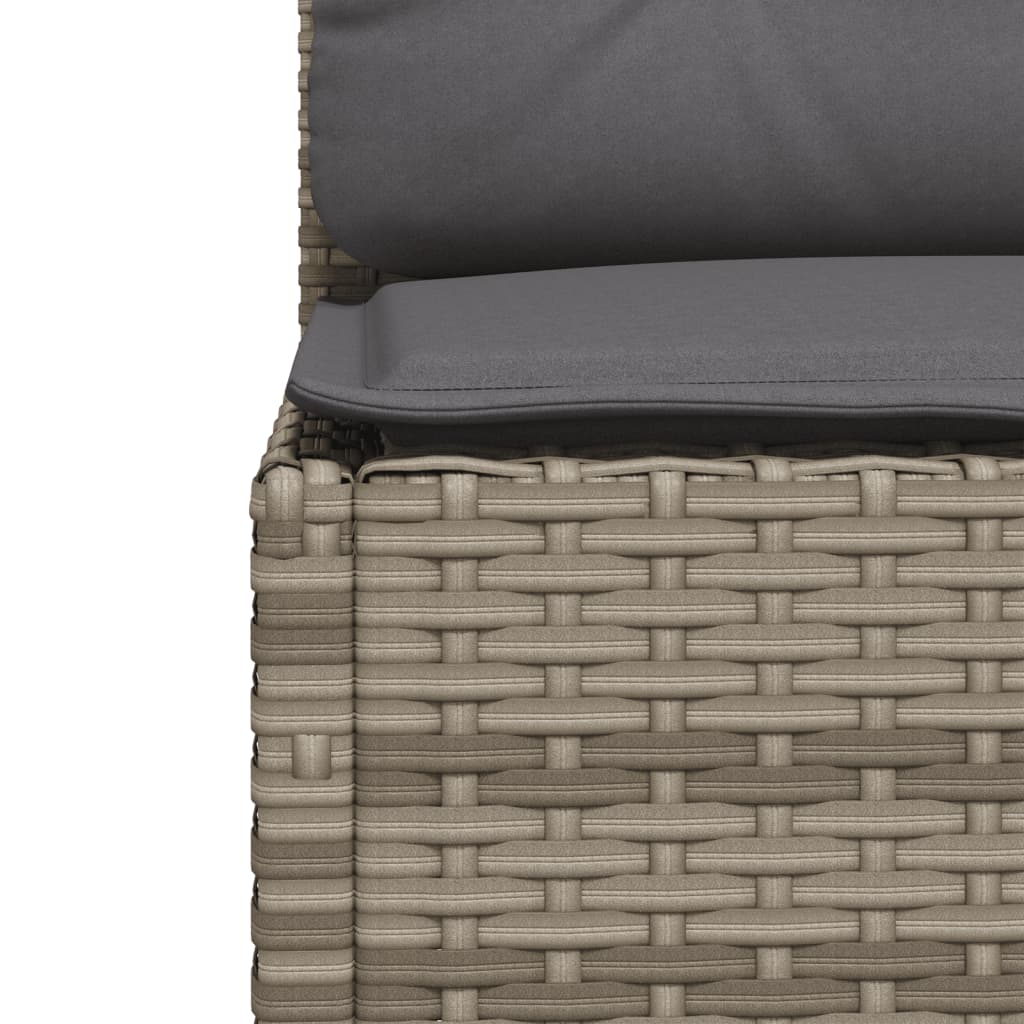 Set Divano da Giardino 5 pz con Cuscini Grigio in Polyrattan - homemem39