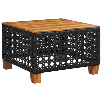 Set Divani da Giardino con Cuscini 7pz Nero Polyrattan | homemem39