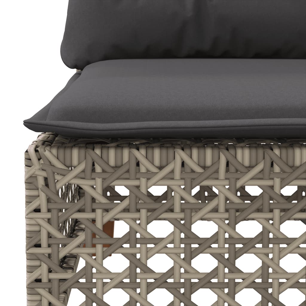 Set Divano da Giardino 8 pz con Cuscini Grigio in Polyrattan | homemem39