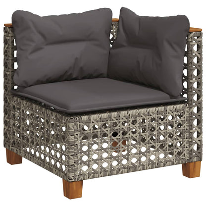 Set Divano da Giardino 8 pz con Cuscini Grigio in Polyrattan | homemem39