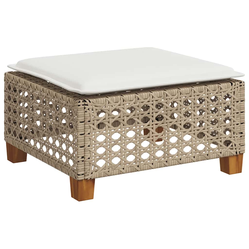 Set Divano da Giardino 6 pz con Cuscini Beige in Polyrattan | homemem39