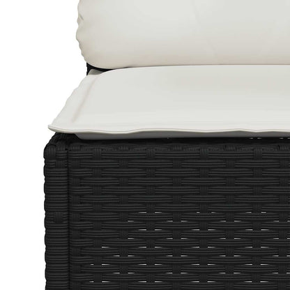 Set Divani da Giardino con Cuscini 8 pz Nero in Polyrattan | homemem39