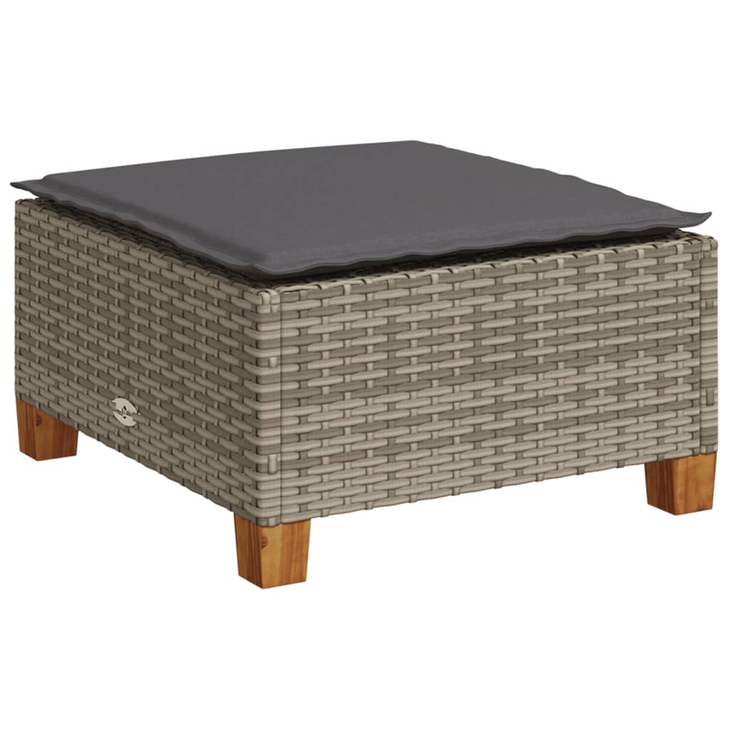 Set Divano da Giardino 8 pz con Cuscini Grigio in Polyrattan - homemem39