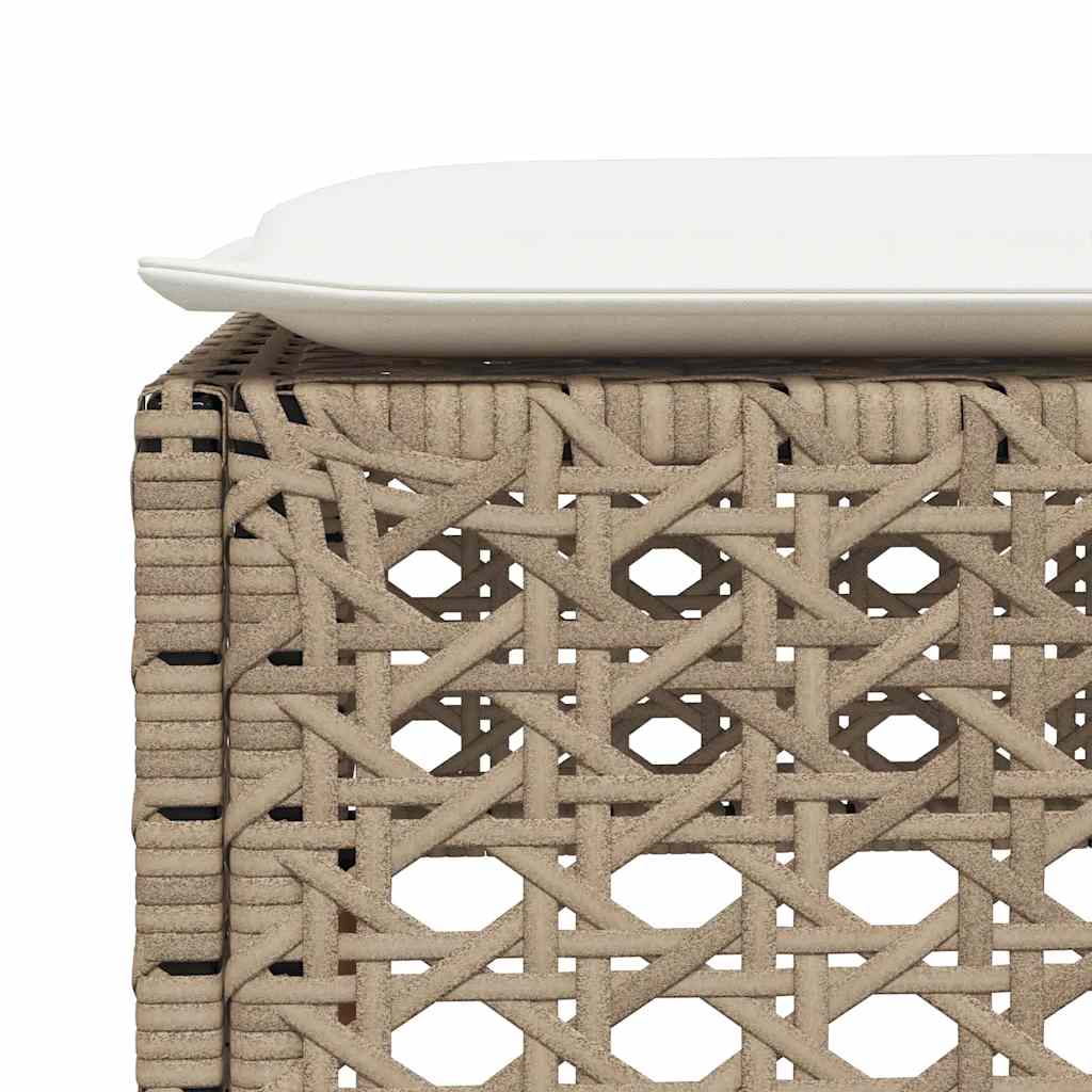 Set Divano da Giardino 9 pz con Cuscini Beige in Polyrattan | homemem39