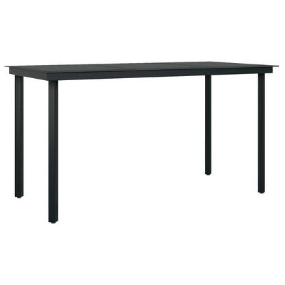 Set da Pranzo per Giardino con cuscino 5 pcs Nero polyrattan | homemem39