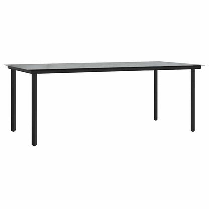 Set da Pranzo per Giardino con cuscino 7 pcs Nero polyrattan | homemem39