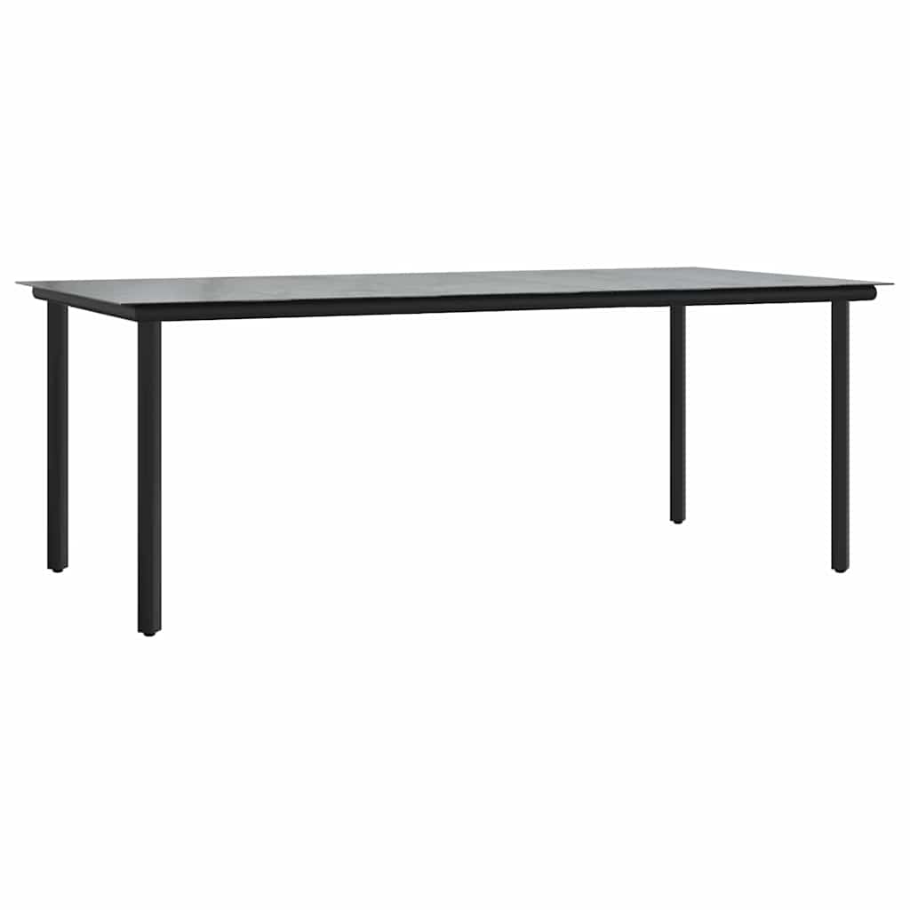 Set da Pranzo per Giardino con cuscino 9 pcs Nero polyrattan | homemem39