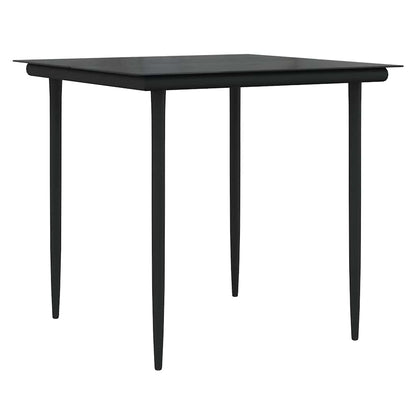 Set da Pranzo per Giardino con cuscino 3 pcs Grigio polyrattan