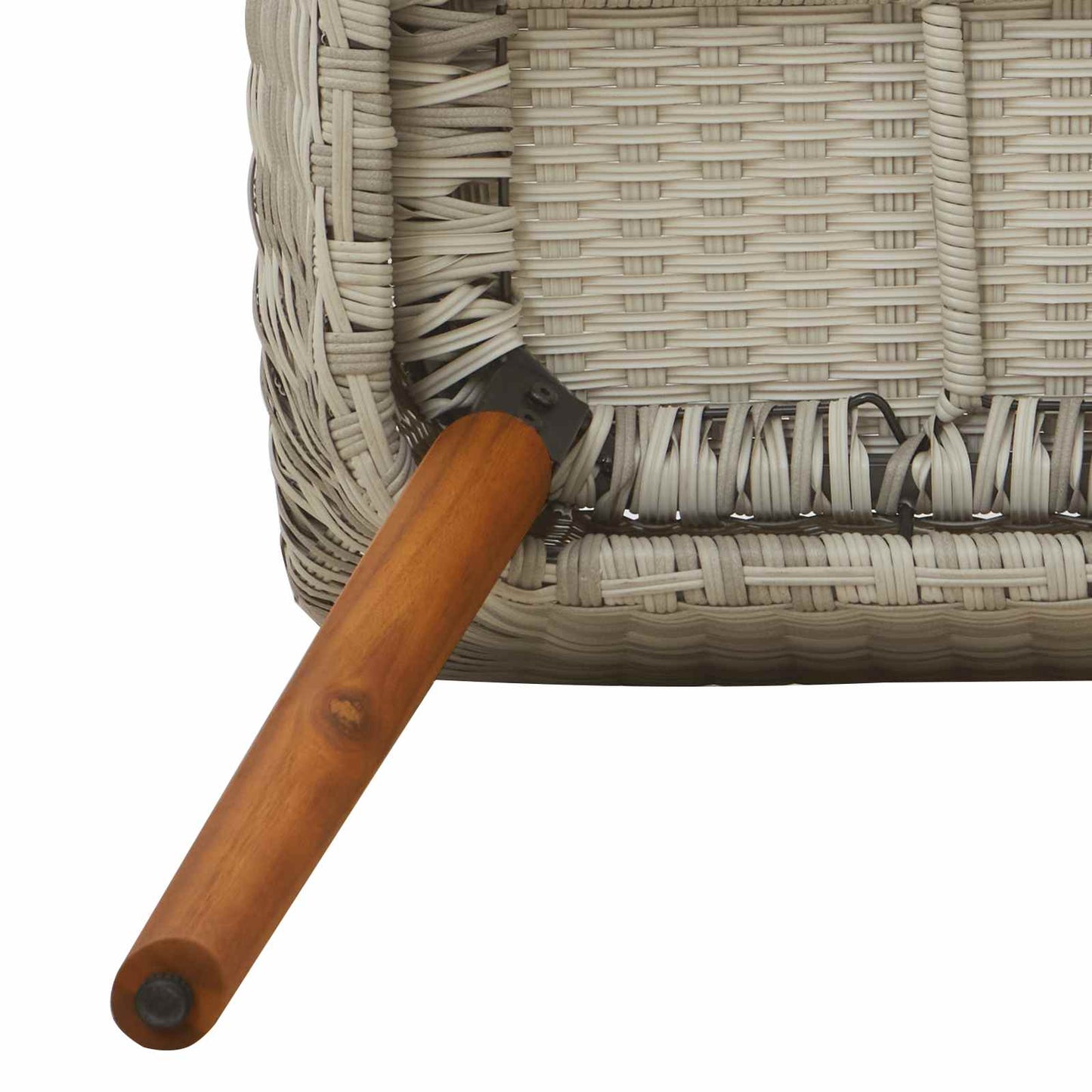 Set da Pranzo per Giardino 5 pcs Grigio chiaro polyrattan | homemem39