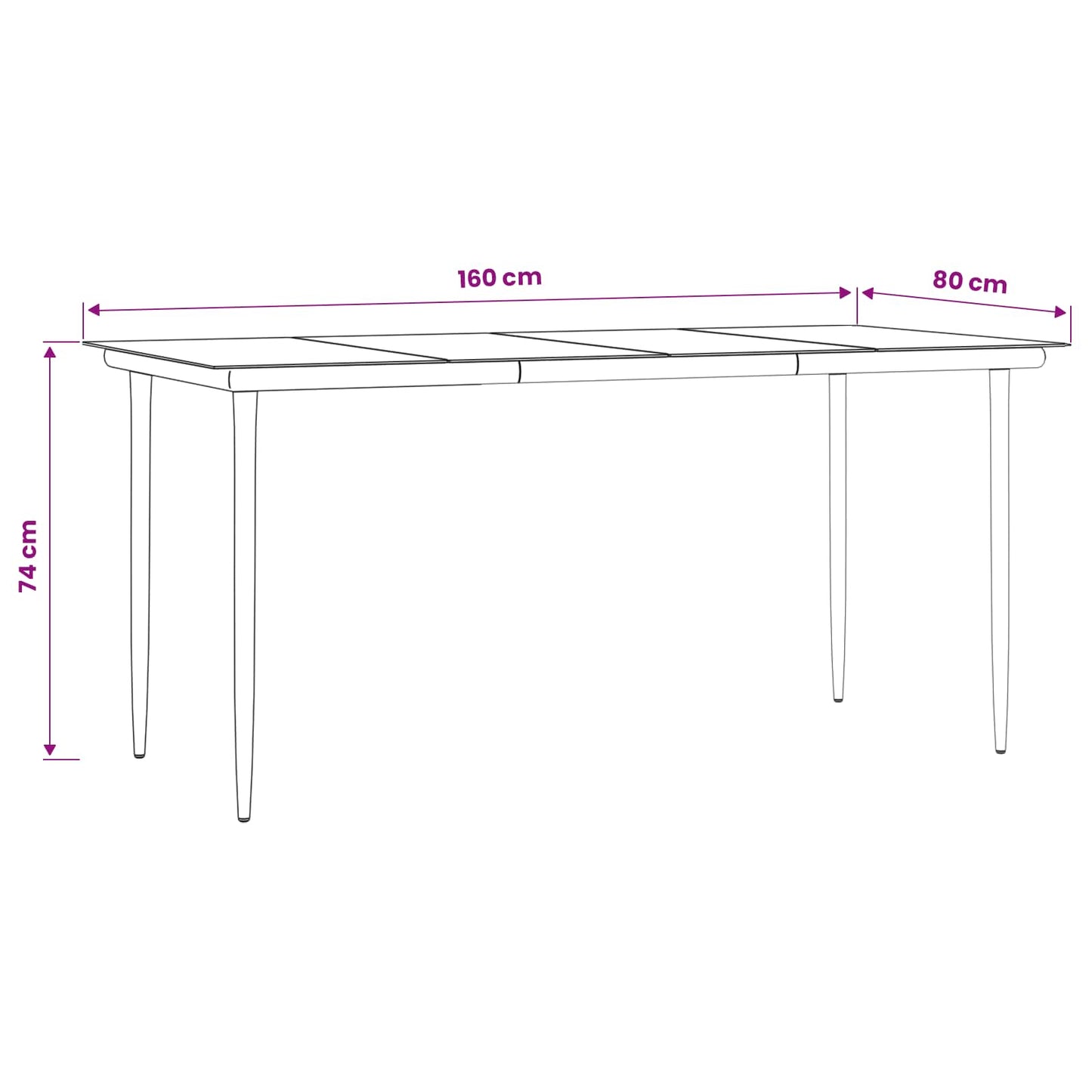 Set da Pranzo per Giardino 5 pcs Grigio chiaro polyrattan | homemem39