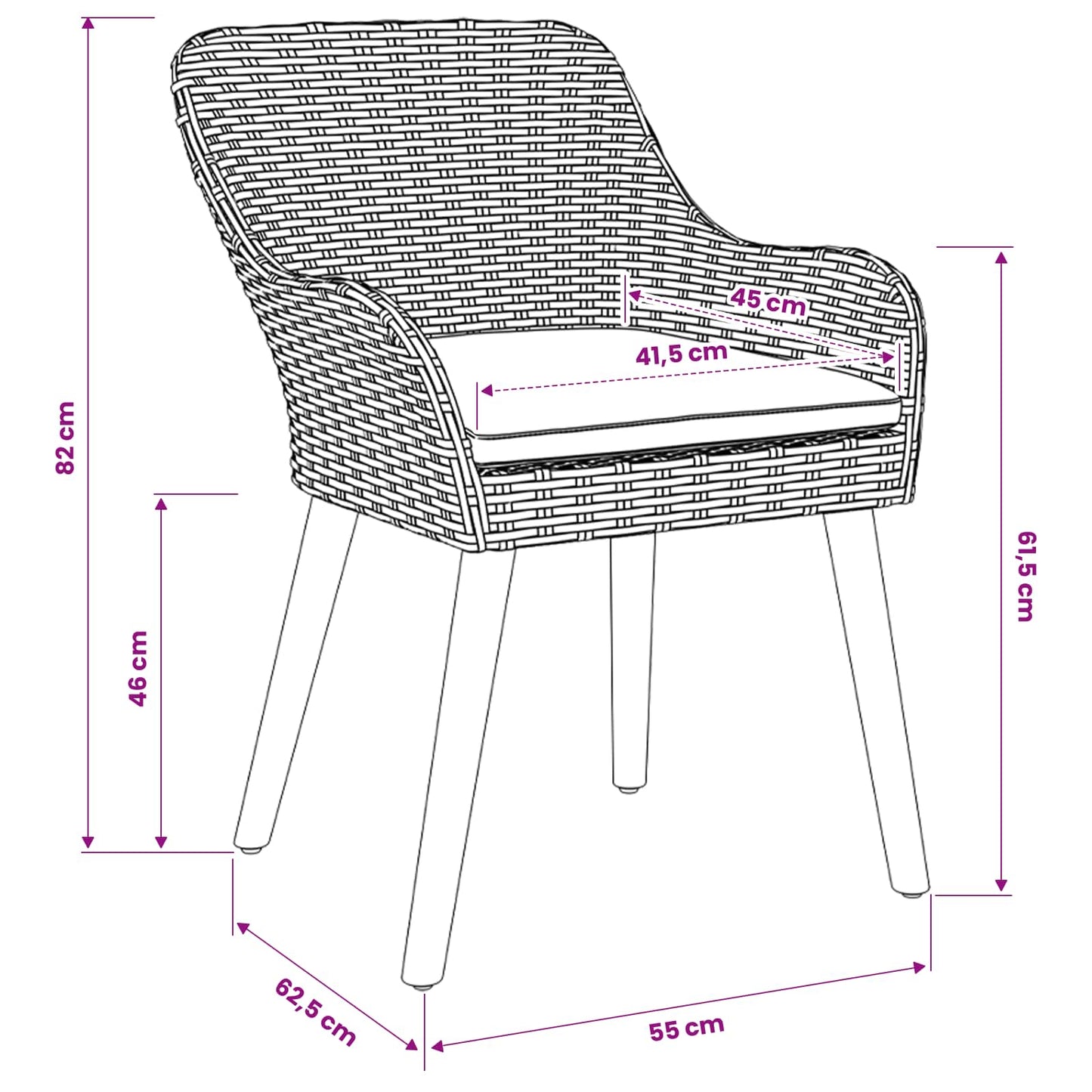 Set da Pranzo per Giardino 7 pcs Grigio chiaro polyrattan | homemem39