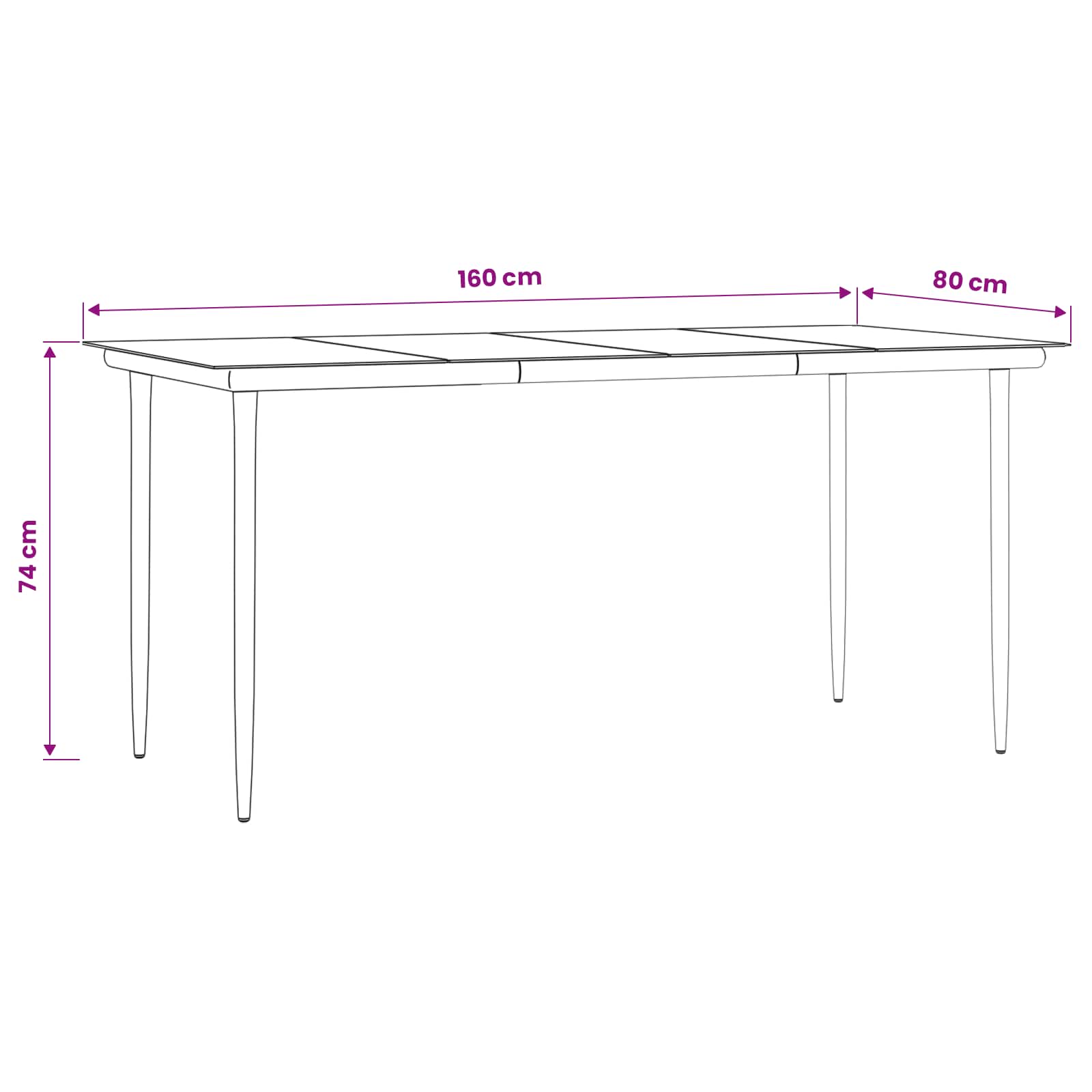 Set da Pranzo per Giardino 7 pcs Grigio chiaro polyrattan | homemem39