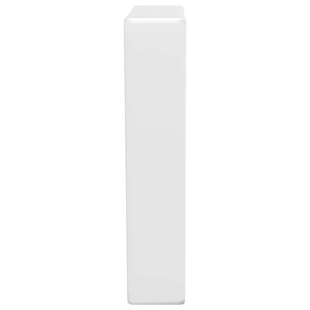Reggimensole per Lavabo 2 pz Bianche Trapezio in Acciaio | homemem39