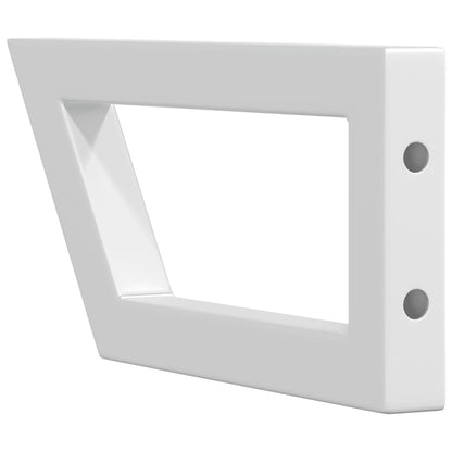 Reggimensole per Lavabo 2 pz Bianche Trapezio in Acciaio | homemem39