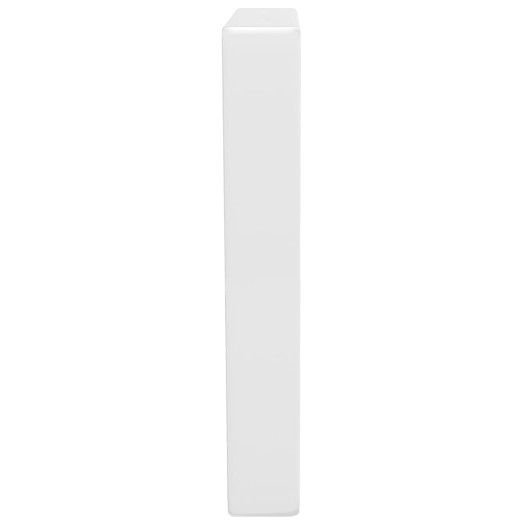 Reggimensole per Lavabo 2 pz Bianche Trapezio in Acciaio | homemem39