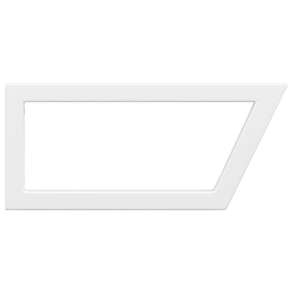 Reggimensole per Lavabo 2 pz Bianche Trapezio in Acciaio | homemem39