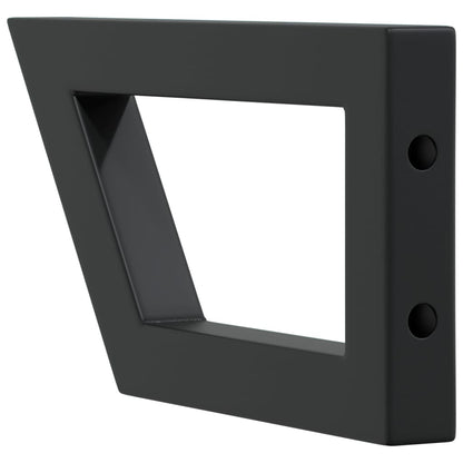 Reggimensole per Lavabo 2 pz Nere Trapezio in Acciaio | homemem39