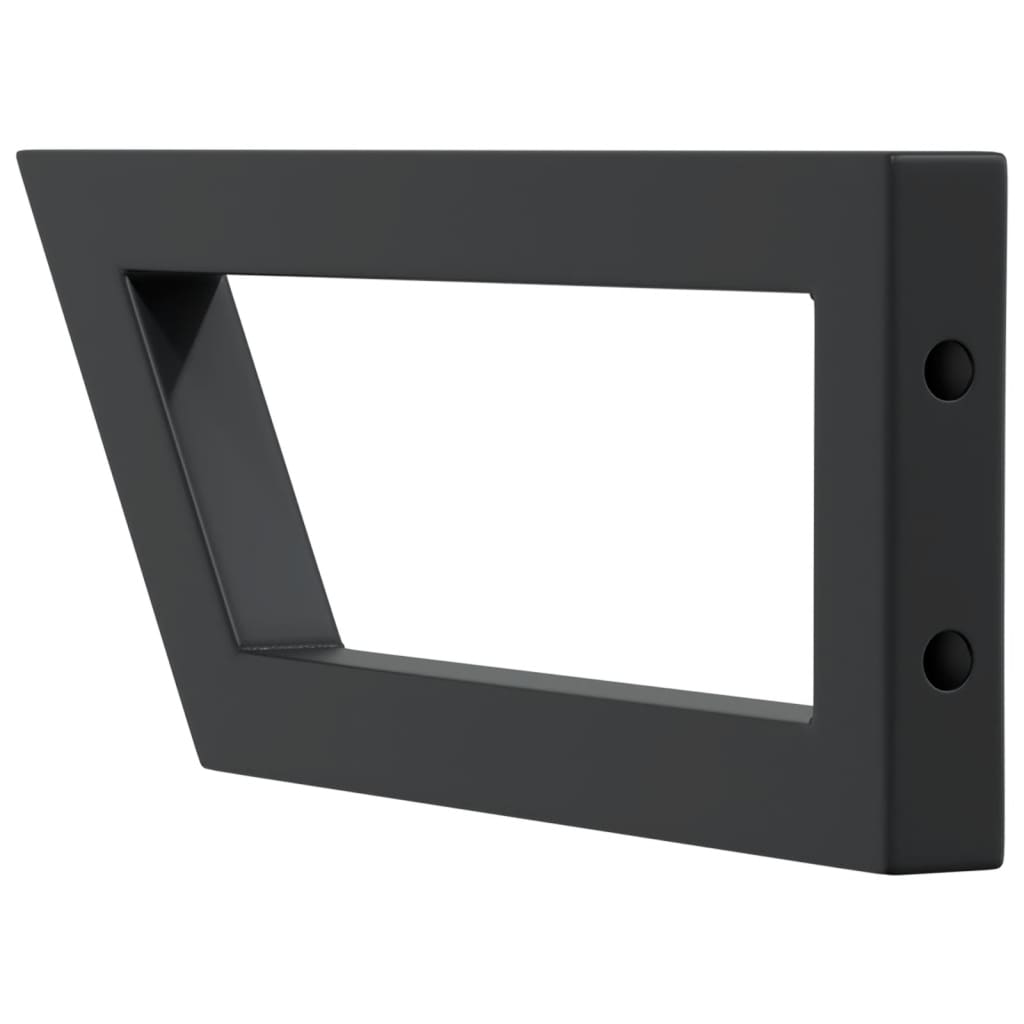 Reggimensole per Lavabo 2 pz Nere Trapezio in Acciaio | homemem39