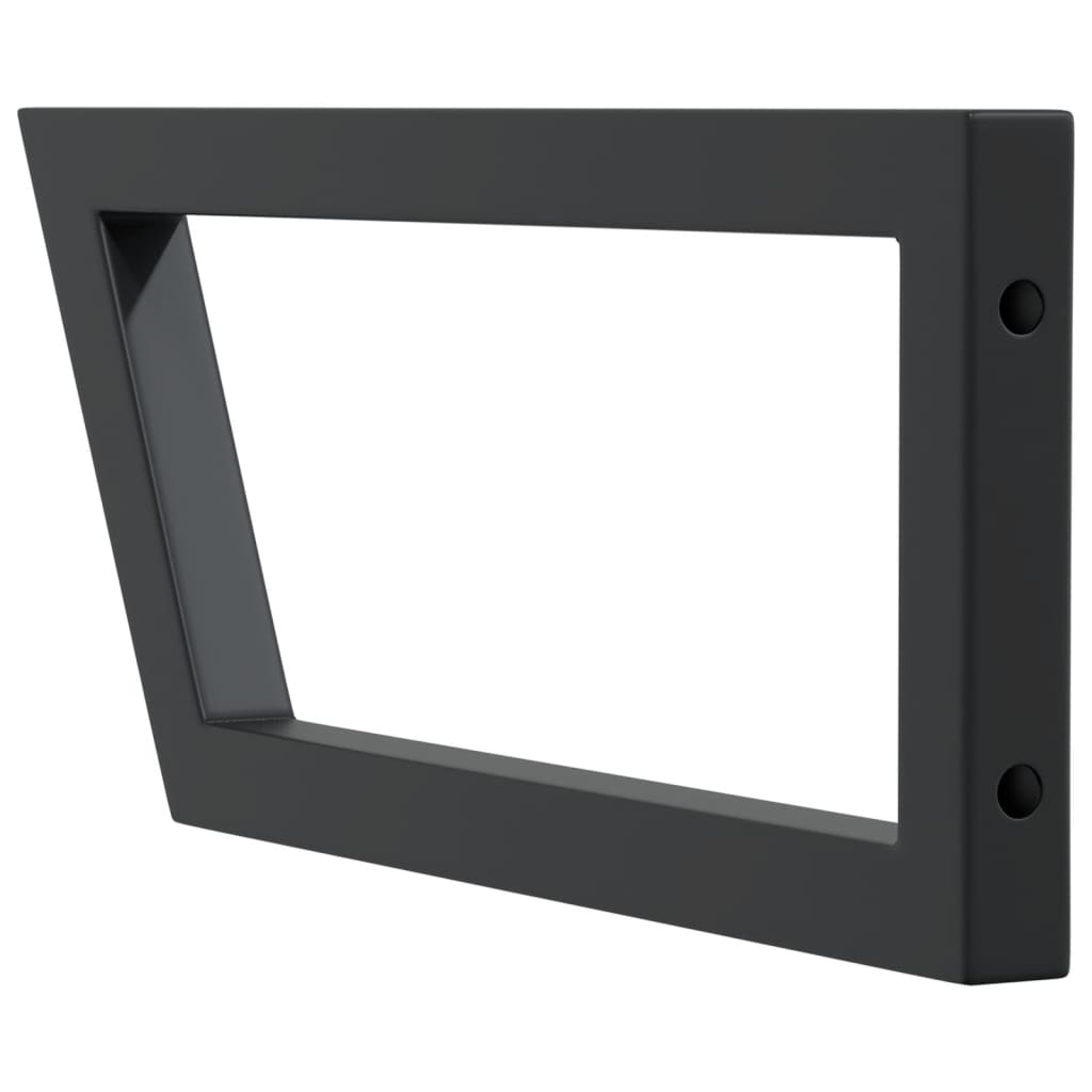 Reggimensole per Lavabo 2 pz Nere Trapezio in Acciaio | homemem39