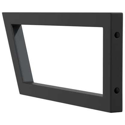 Reggimensole per Lavabo 2 pz Nere Trapezio in Acciaio | homemem39